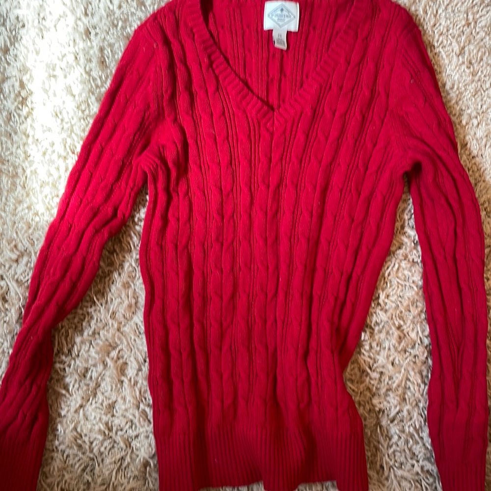 Small red sweater